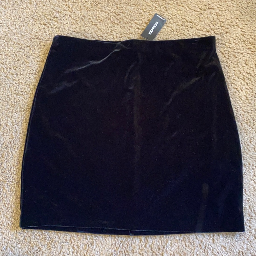 Express velvet skirt